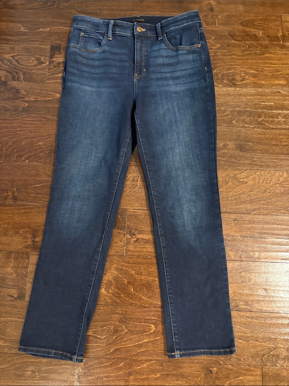 Talbots Dark Blue Straight-Leg Jeans 10P